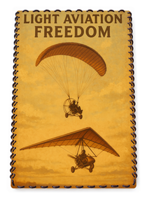 Plaque Aviation Vintage #1808 — recto sur fond blanc