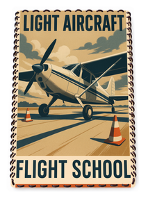 Plaque Aviation Vintage #1818 — recto sur fond blanc