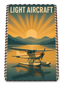 Plaque Aviation Vintage #1820 — recto sur fond blanc